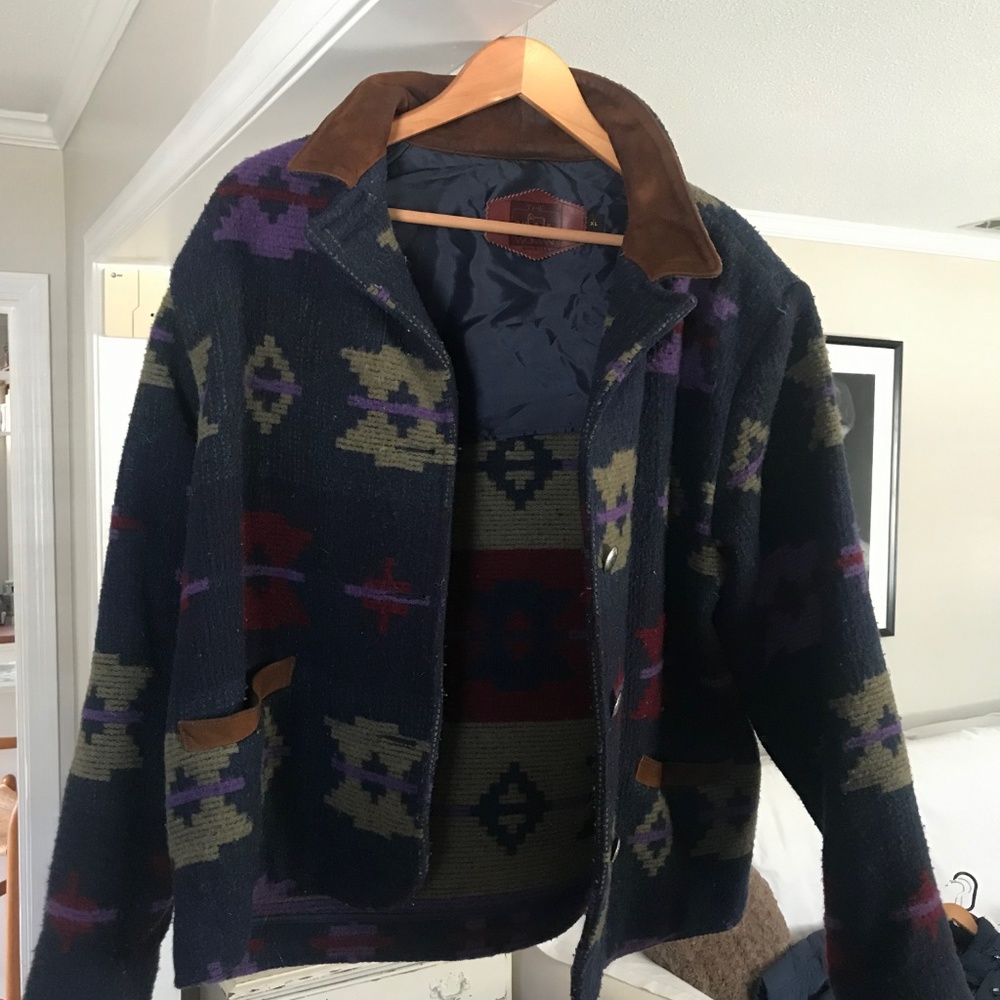 Vintage Woolrich Wool Blend Jacket Aztec Pattern